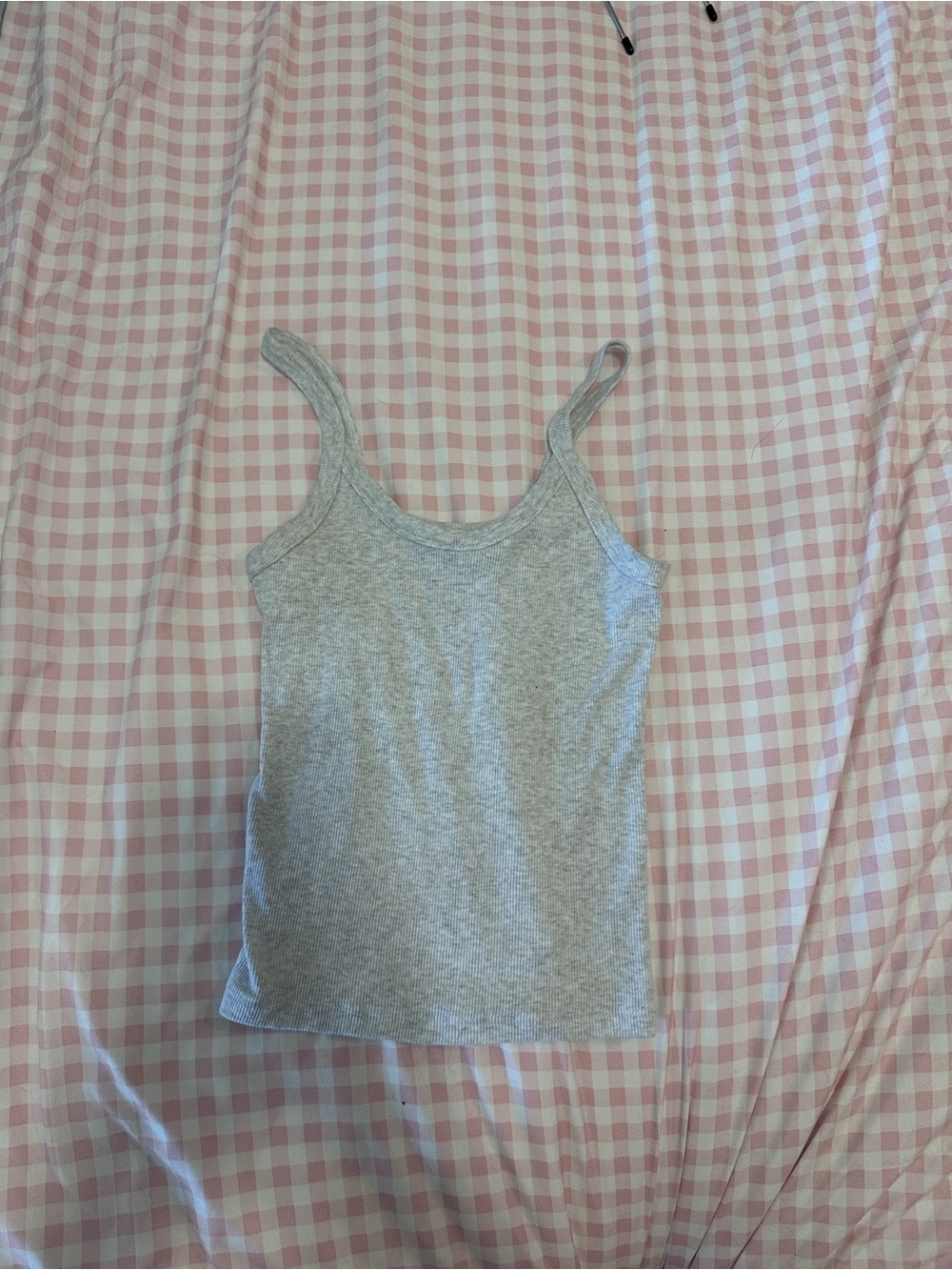 Aritzia Heather Grey Ribbed Camisole Tank